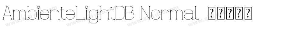 AmbienteLightDB Normal字体转换